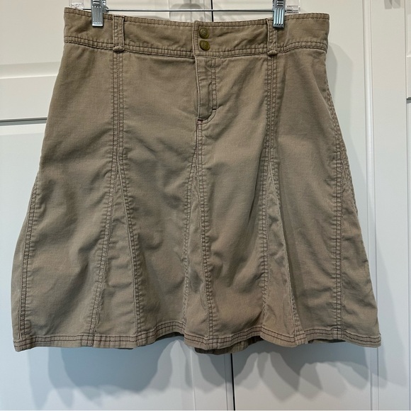 Athleta women’s size 10 tan  A-Line Skirt,soft,cotton,casual,office,travel - Picture 1 of 9